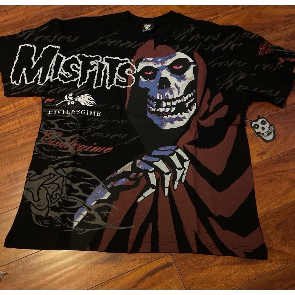 Misfits x Civil Regime Skull Graphic Band Punk Tee size Xl
